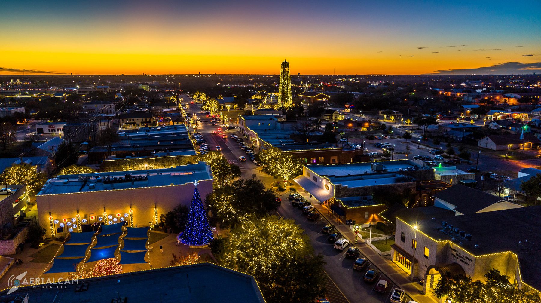 Cinematic aerial cinematography frame by Aerialcam Media